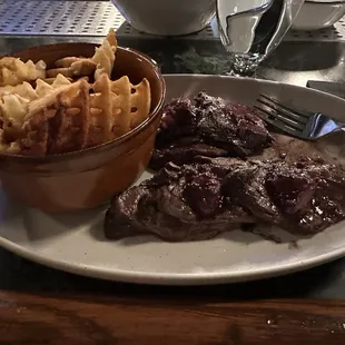 Hanger Steak and Fries