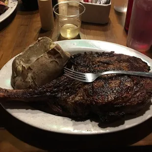 My steak. We ate on this ribeye three different times before it was finally gone. Delicious!