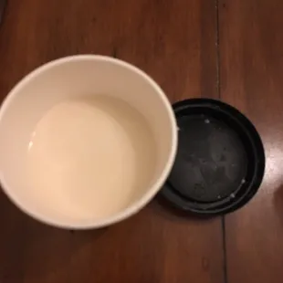 I love the food here but I just ordered a green tea latte and I'm pretty sure it's just water mixed with hot milk