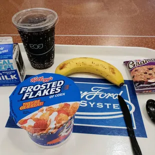 Breakfast. No full service food because of being short staffed.