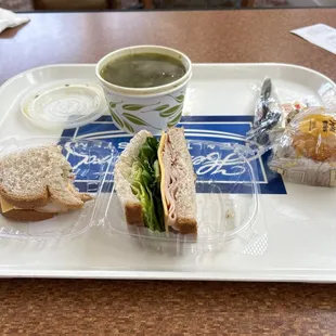 Turkey &amp; Cheese Sandwich and Italian Wedding Soup