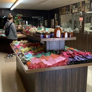 a display of candy in a store