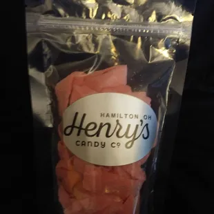 Pink Lemonade sour candy ribbons!