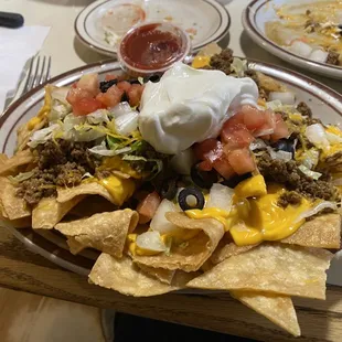 a plate of nachos