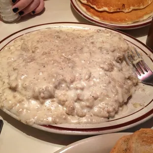 Two biscuits and gravy.