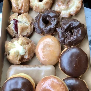 a box of assorted donuts