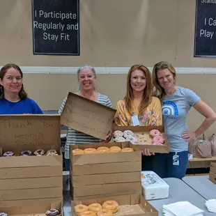 Delicious donuts served up by the Salem Woods PTA