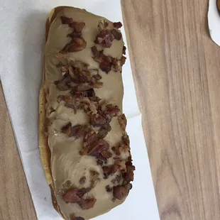 Maple bar with bacon