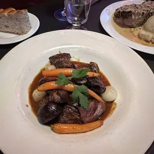 Venison bourguignon