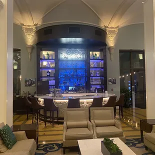 the bar and lounge area