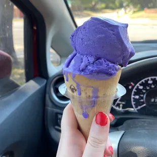 Ube Ice Cream Cone