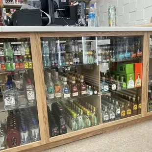 a display of liquor