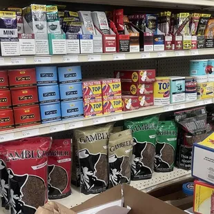 shelves of food and snacks