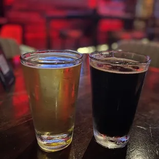 Harland Japanese Lager (left), Coffee Stout (right)