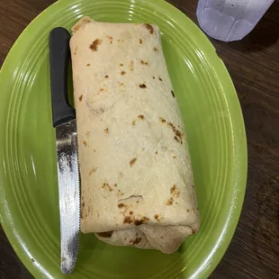 Bean and Cheese Burrito $8.99 - Massive