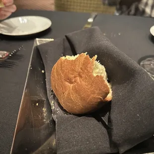 Loaf of bread that we had to tear apart...