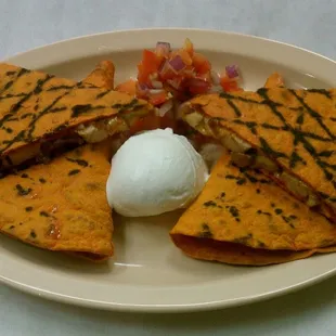 Grilled Marinated Steak or Chicken Quesadillas