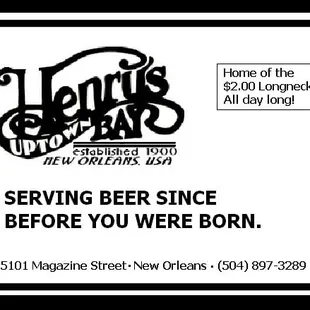 Serving beer since before you were born
