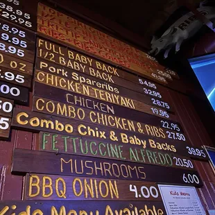 Menu as of February 24, 2024