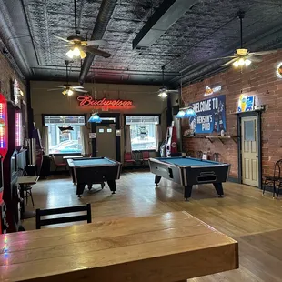 The front half of the bar.