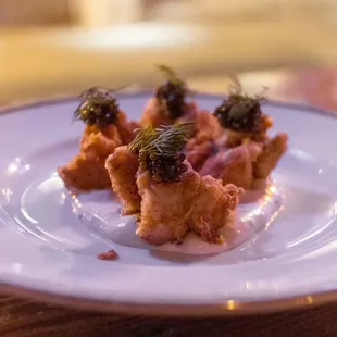 a plate of food on a table