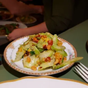 a plate of food on a table