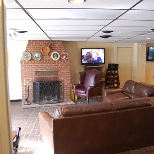 the living room and dining area