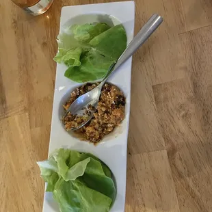 Bib lettuce wraps were a great starter.