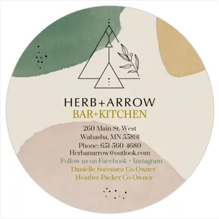 a circular business card