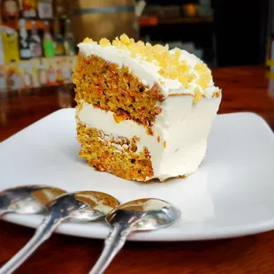 Delectable carrot cake.