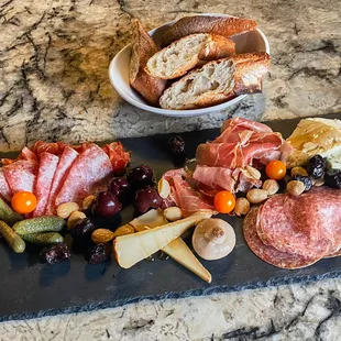 Charcuterie plate. Perfect for a day in the park.