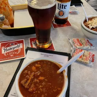 The chili was amazing.