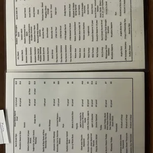 Bourbon and more list