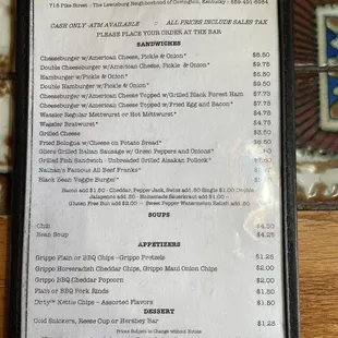 Small menu; great food.