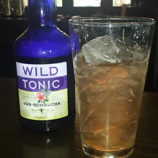 Wild Tonic Jun Kombucha, in Lavender Love.  Organic, and made with honey!  LOVE!