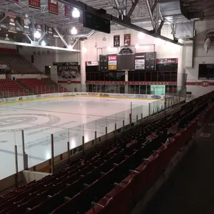 The hockey rink.
