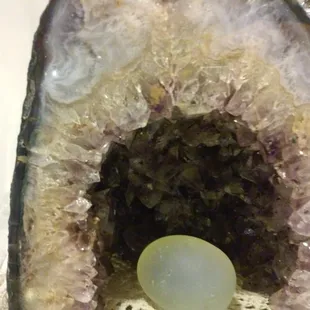 the inside of an agate