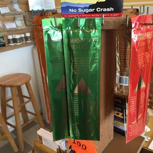 a display of a variety of health products