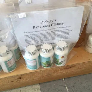 a display of a variety of medicines