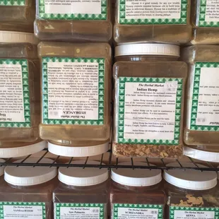 jars of herbs and spices