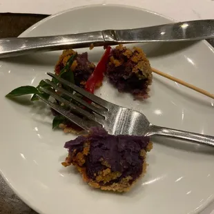 Crispy Purple Yam Cakes