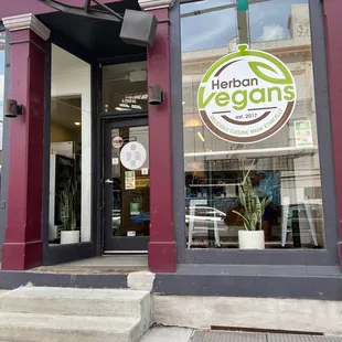 the front of a restaurant