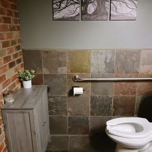 a toilet in a bathroom