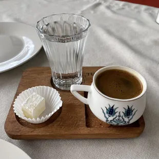 Turkish coffee and a treat