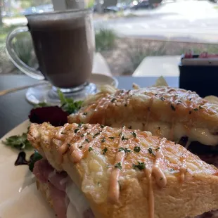 Cafe Latte Mocha, French Onion Toast (Oven Baked)