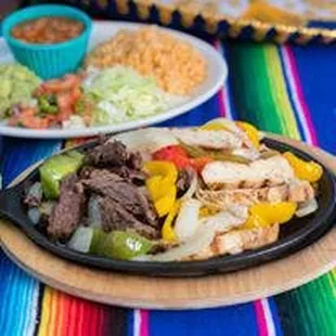 a plate of mexican food