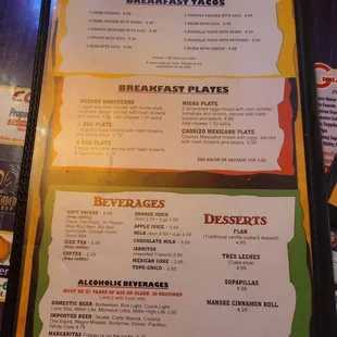 Breakfast Menu