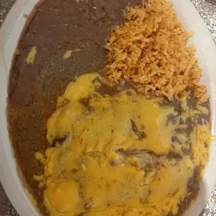 Cheese enchilada plate
