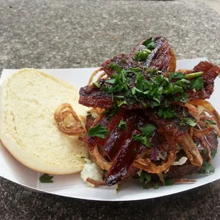The black and blue burger