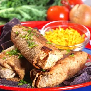 My favorite vegan chimichangas.